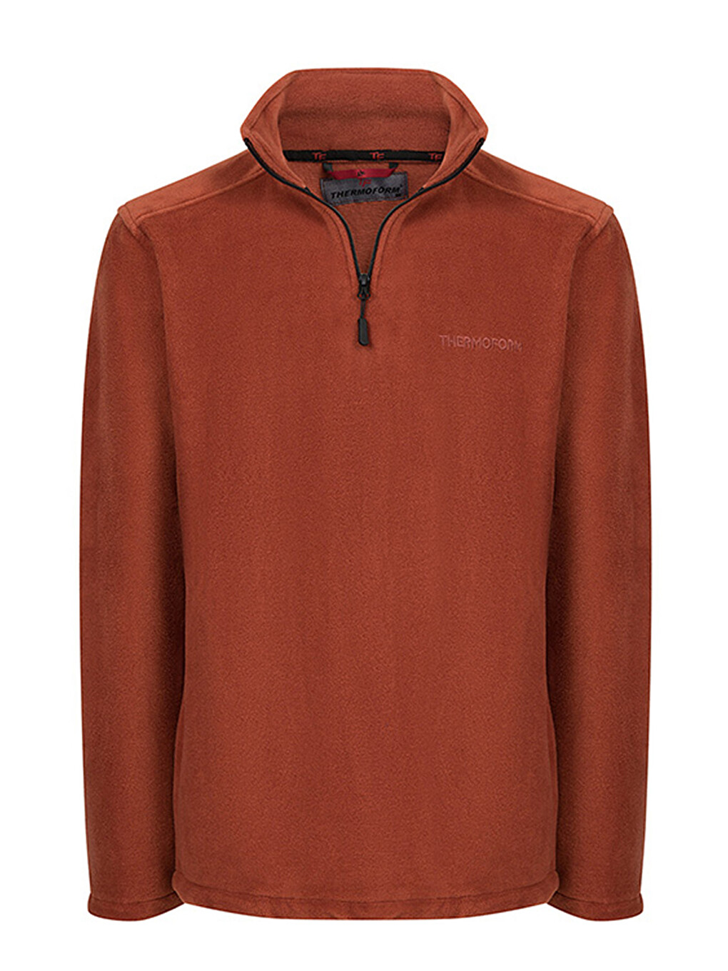 Kahverengi Erkek Polar Dik Yaka Sweatshirt-2