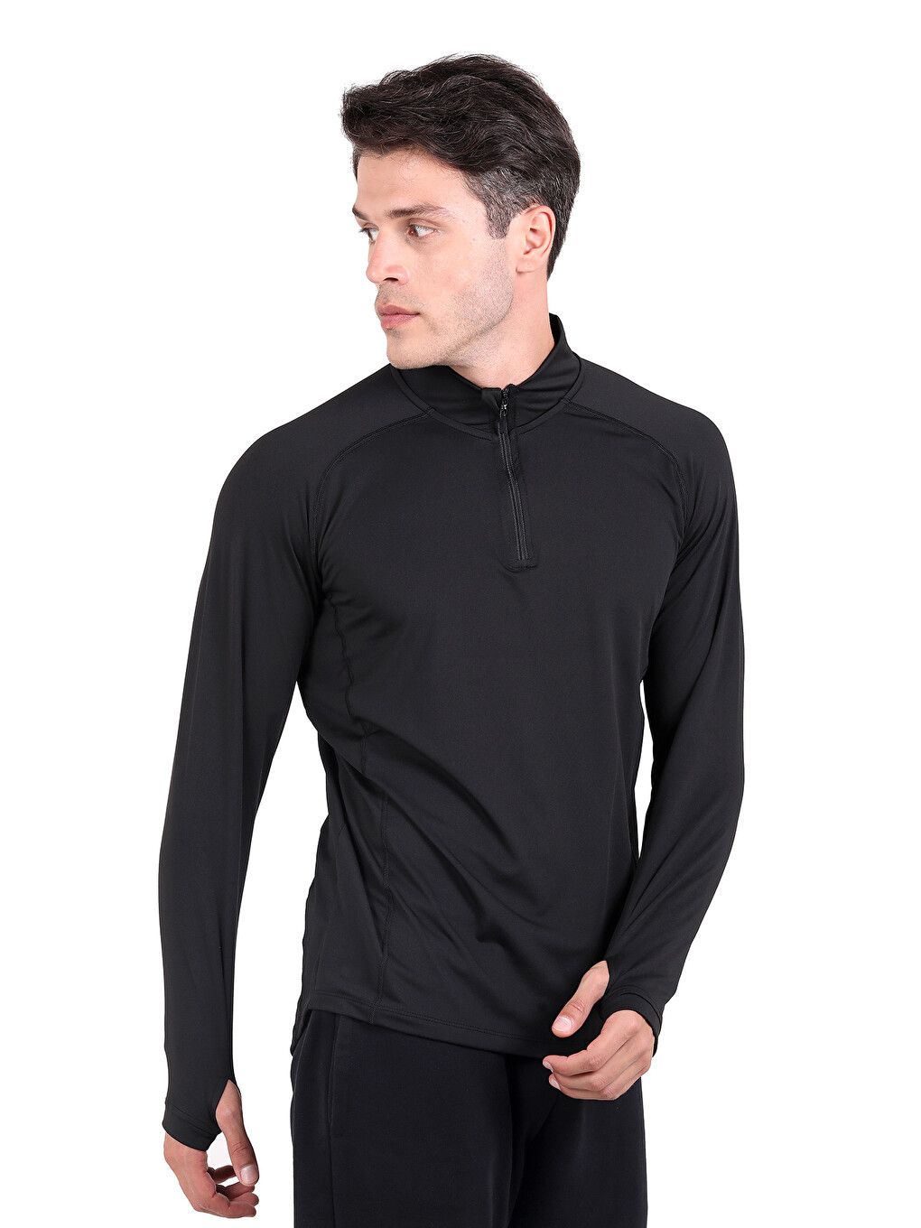 Extreme Yarım Fermuar Sweatshirt Heat Siyah