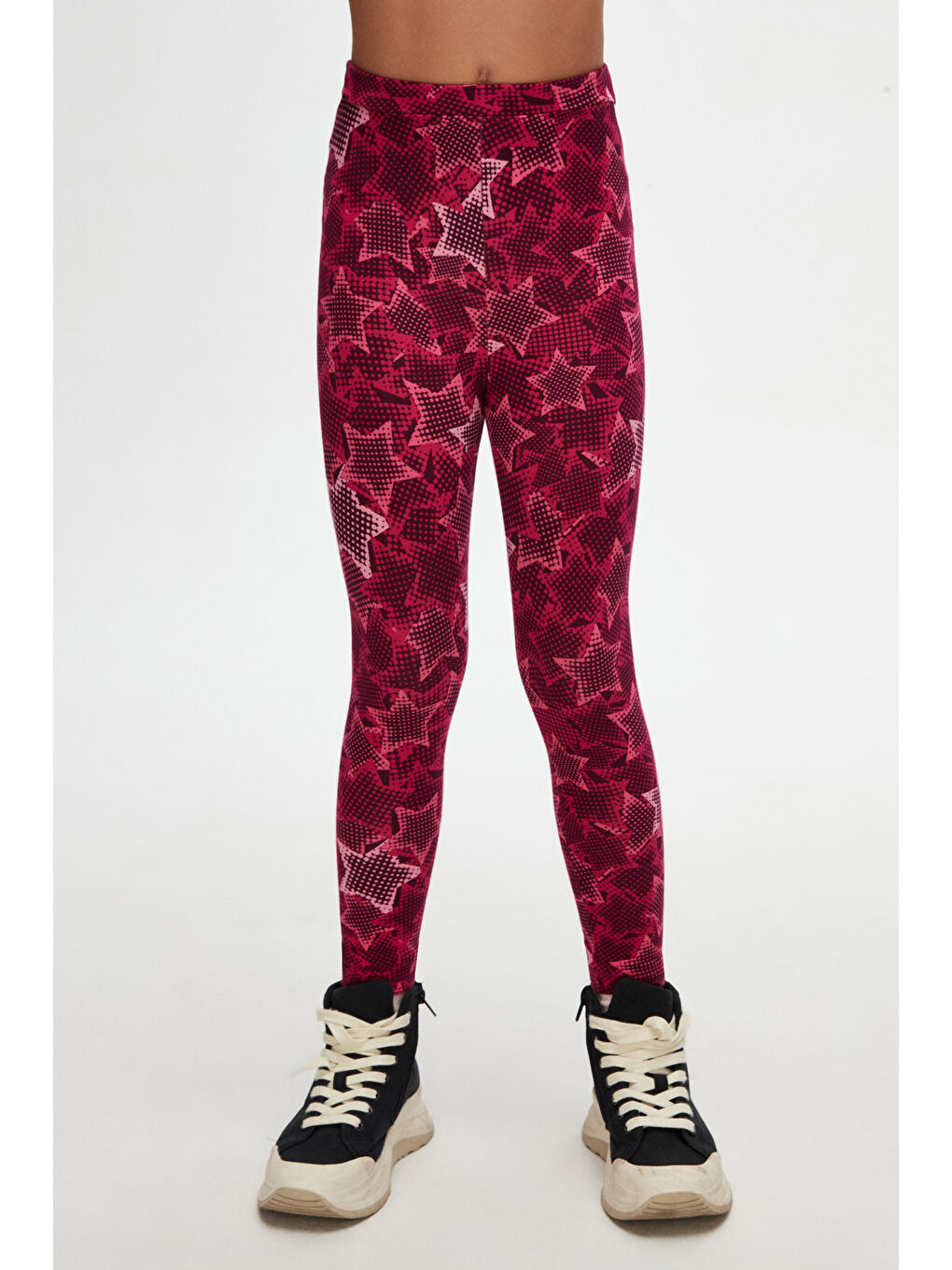 Karışık Pointing Stars Kız Çocuk Desenli Yazlık Tayt-1