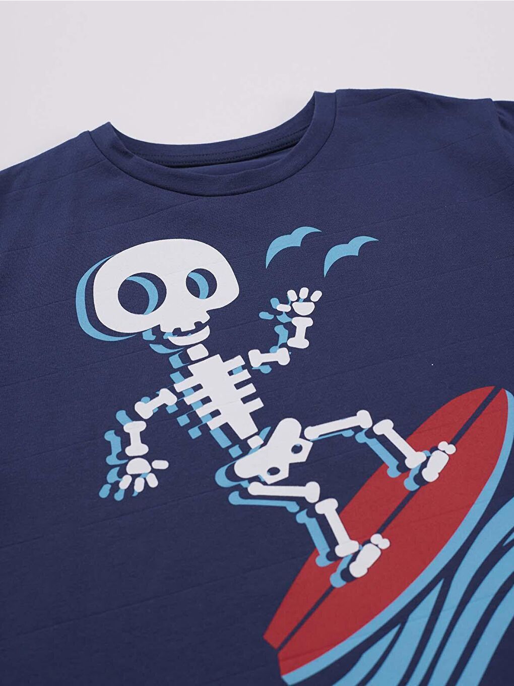 Karışık Dalga Sörfü Erkek Çocuk Tişört Kapri Şort Takım-4