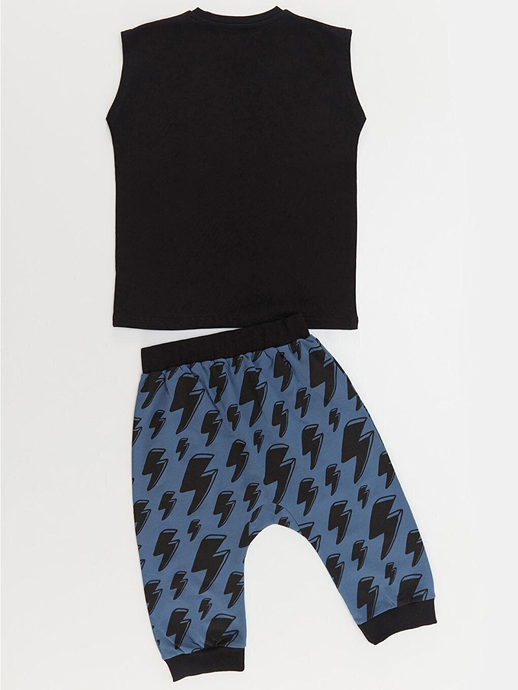 Karışık Şimşek Dino Erkek Çocuk Tişört Kapri Şort Takım-3