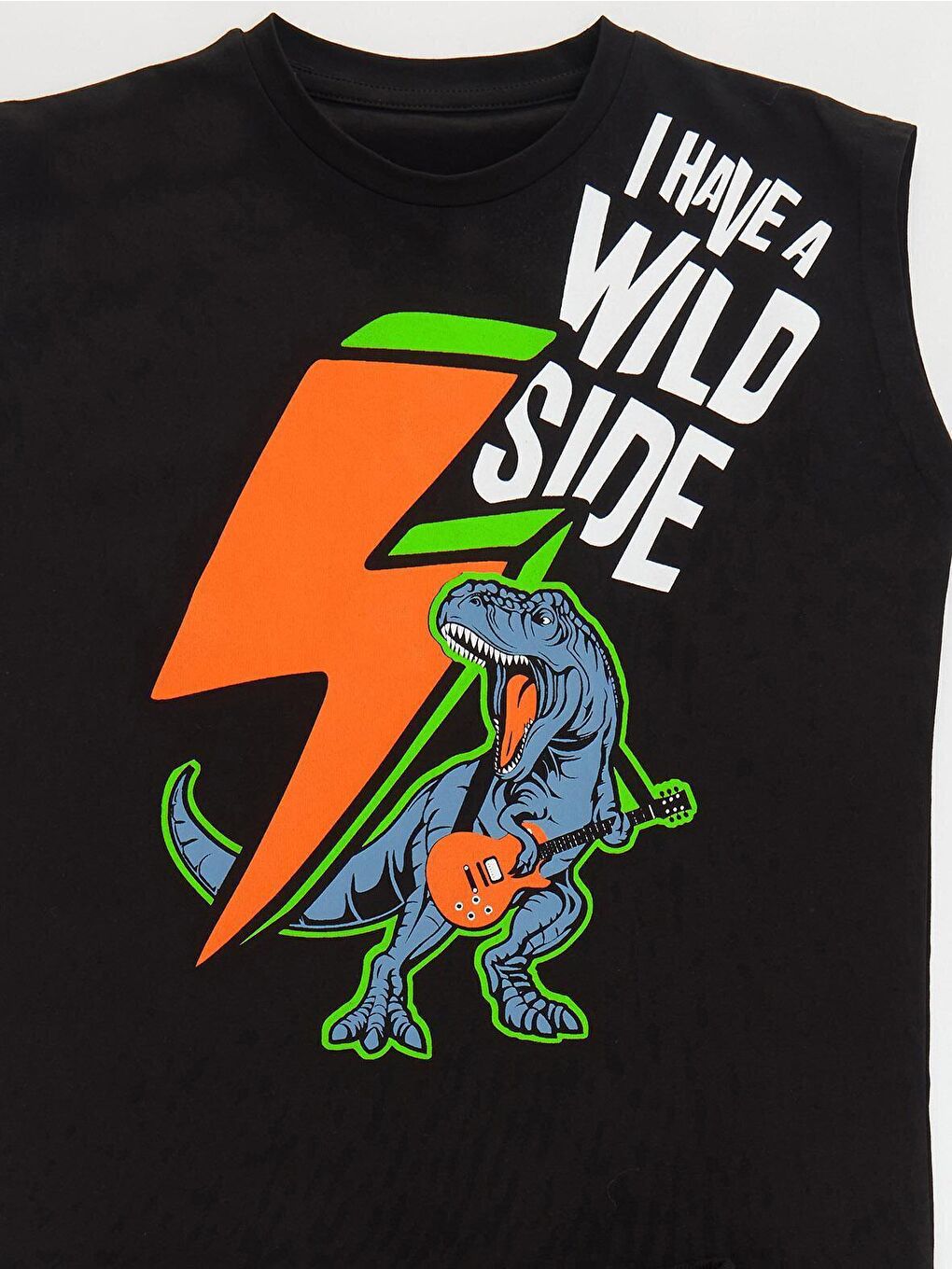 Karışık Şimşek Dino Erkek Çocuk Tişört Kapri Şort Takım-4