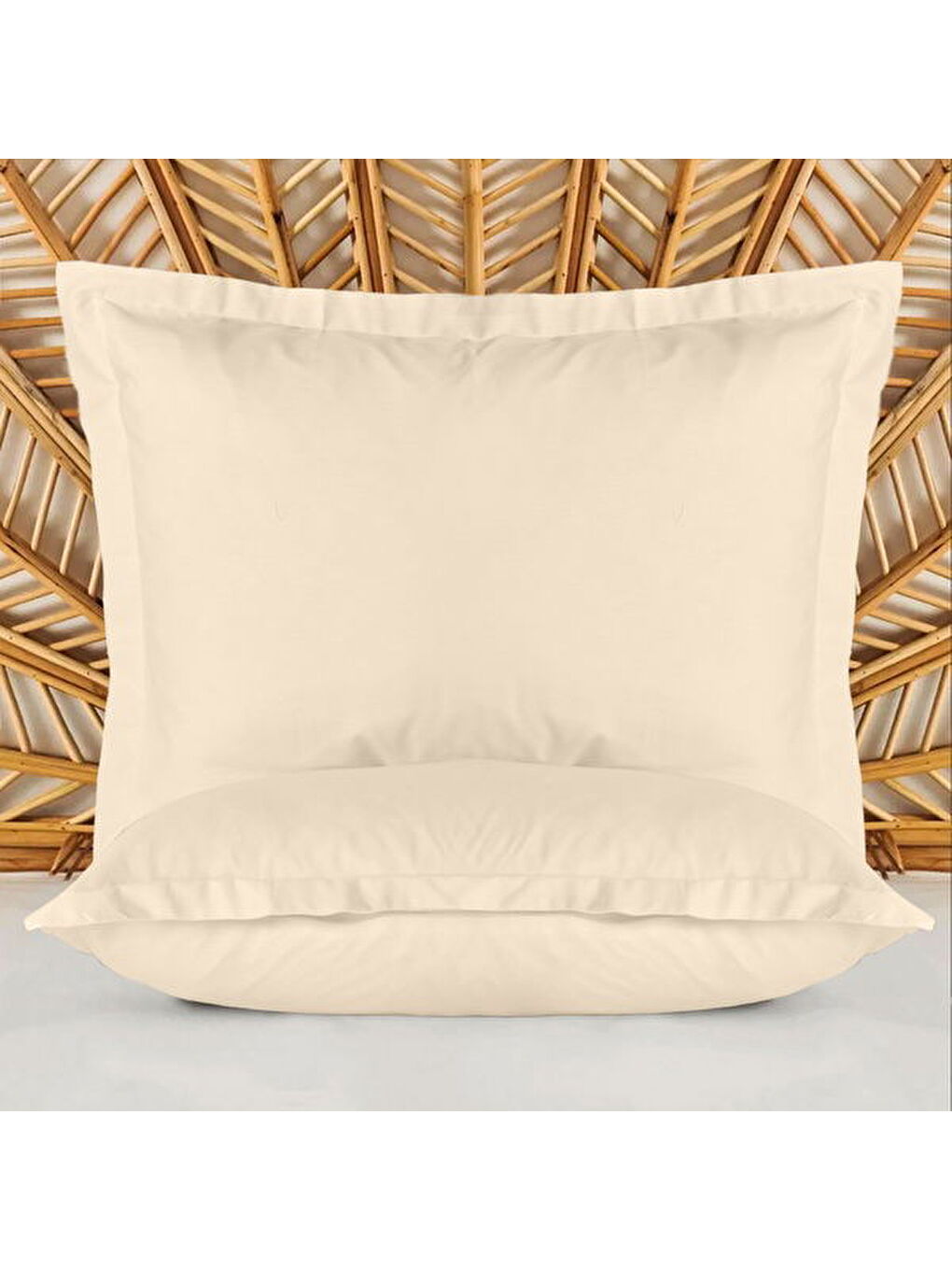 Soft Basic Oxford 2'li Yastık Kılıfı - Bej - 50x70 cm