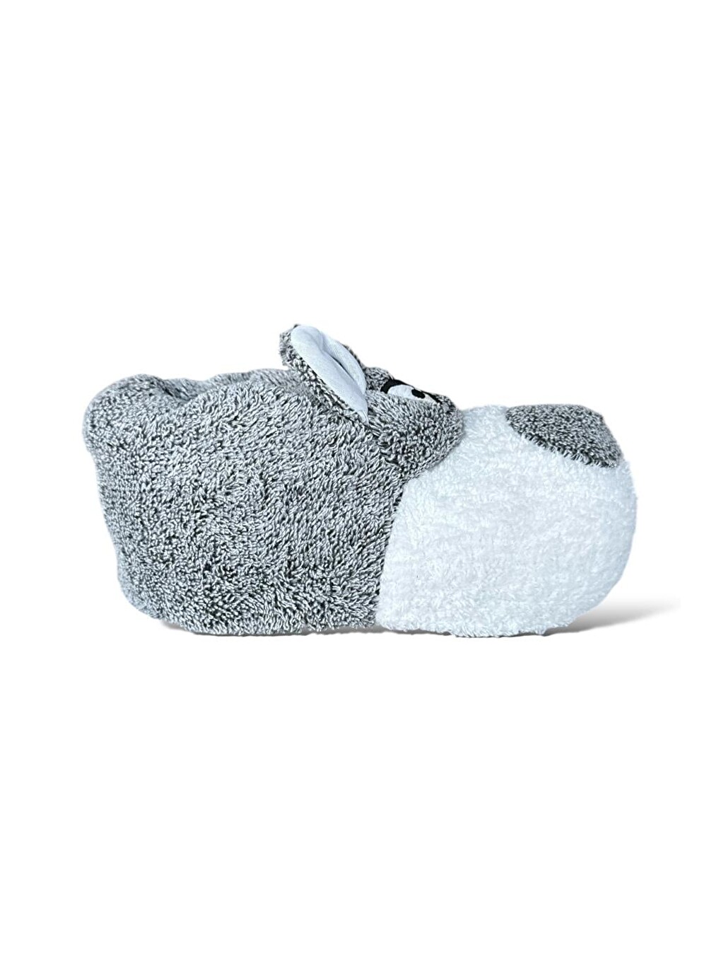 Unisex Panduf Ses Yapmayan Ev Patiği Beyaz - Gri-4