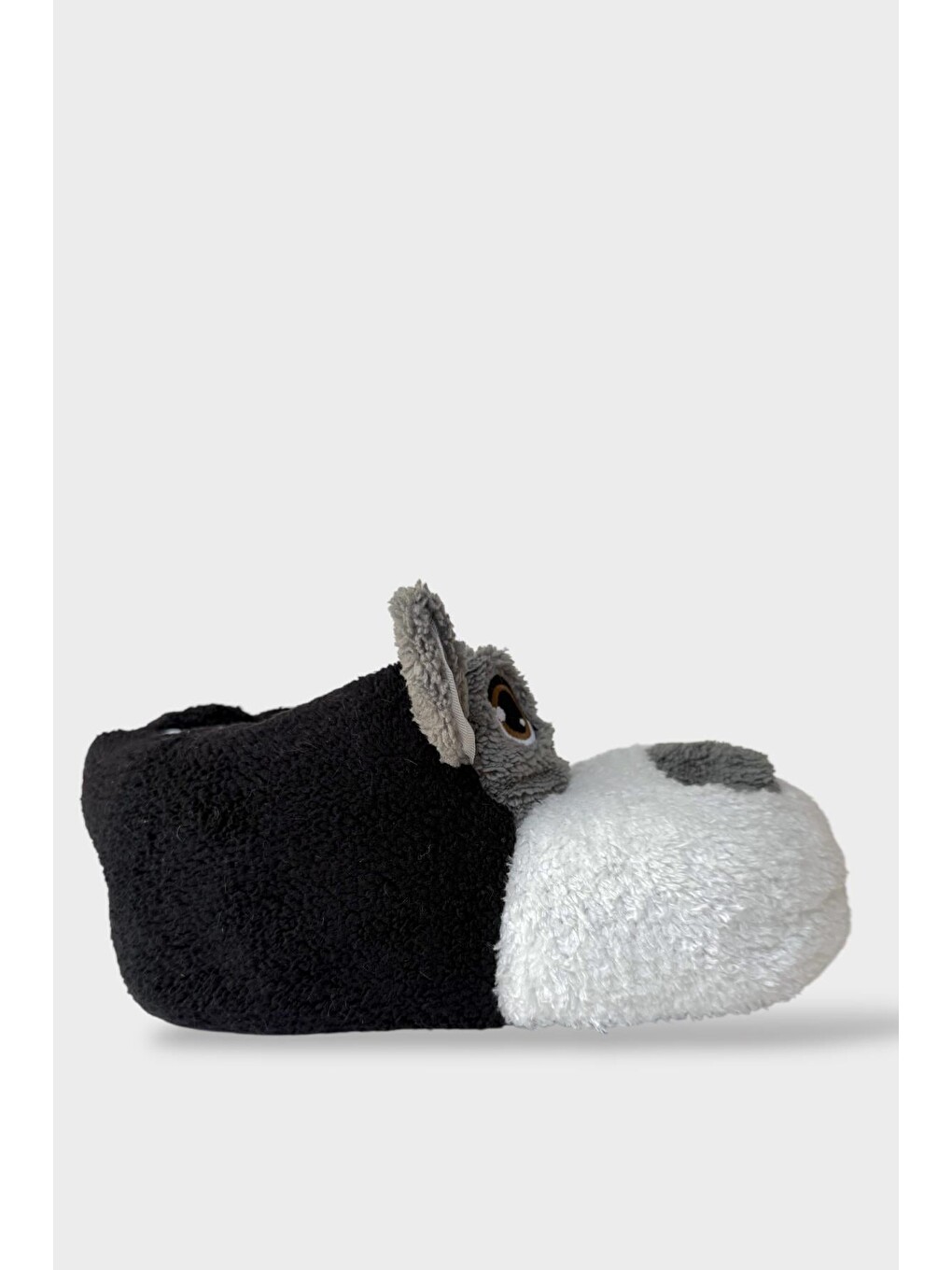 Unisex Panduf Ses Yapmayan Ev Patiği Siyah - Beyaz-2