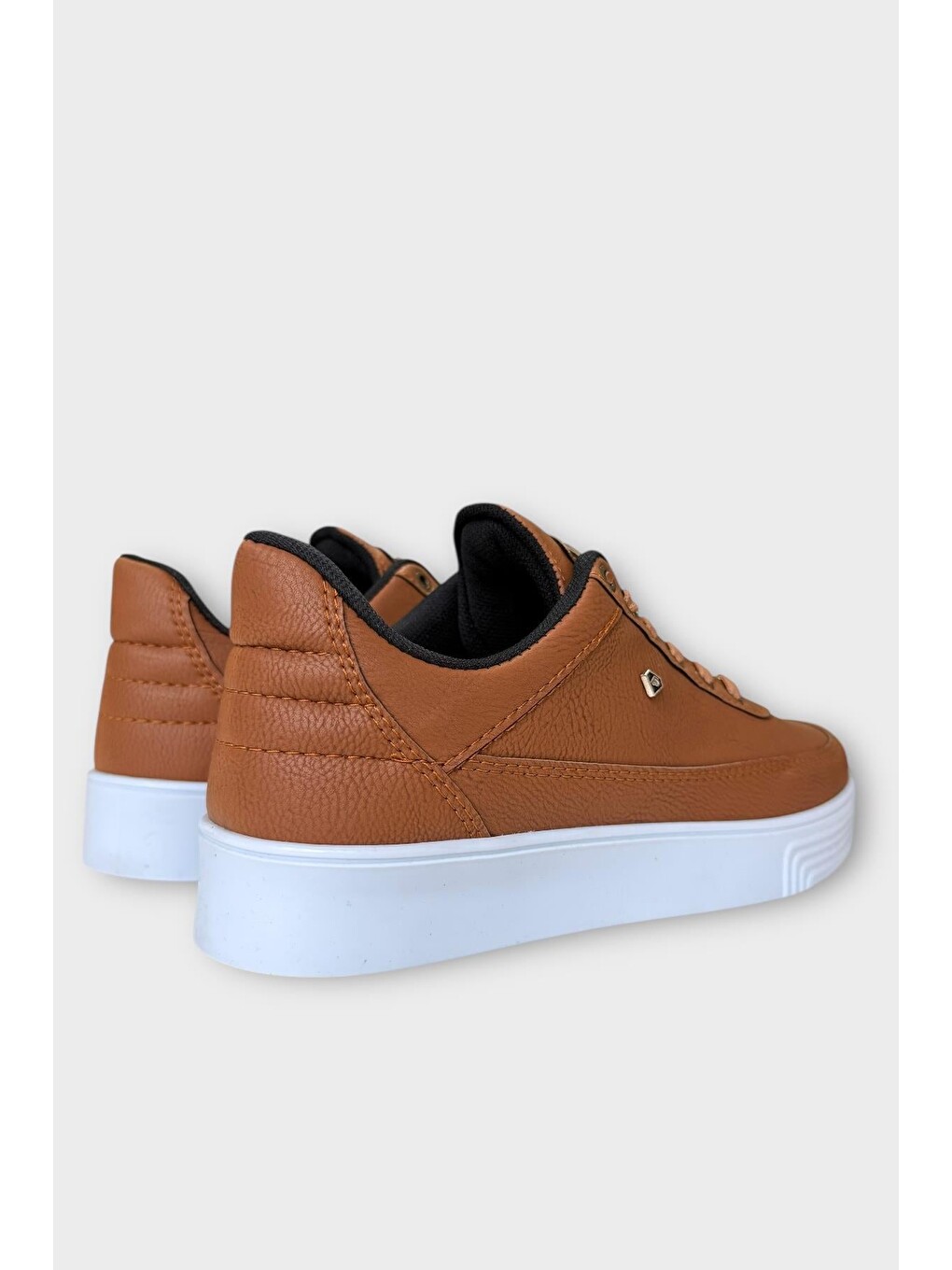 Kahverengi Erkek Günlük Yumuşak İç Astarlı Sneaker Spor Ayakkabı Taba - Beyaz-3