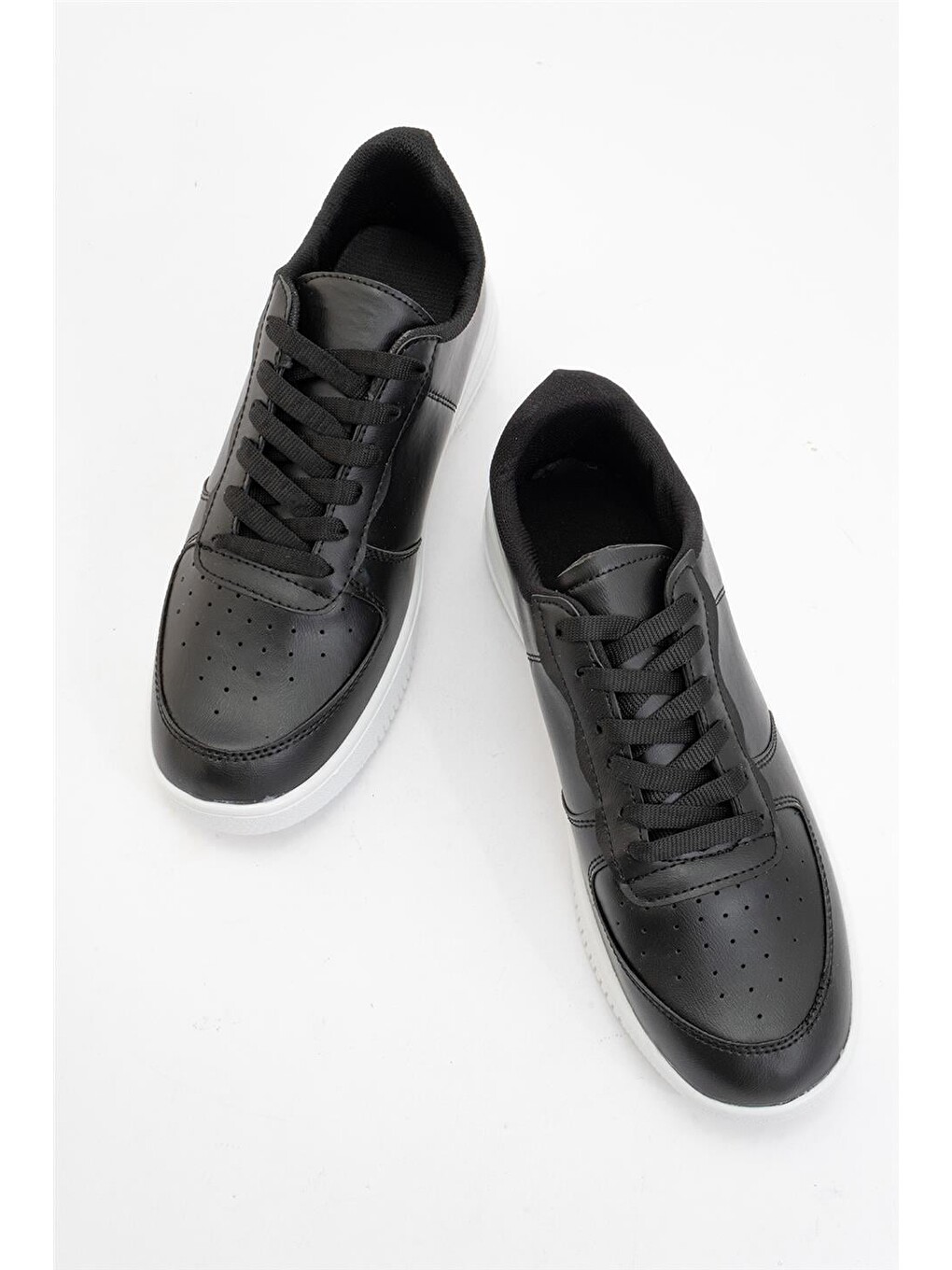 Unisex Spor Sneaker Ayakkabı Siyah-beyaz-4