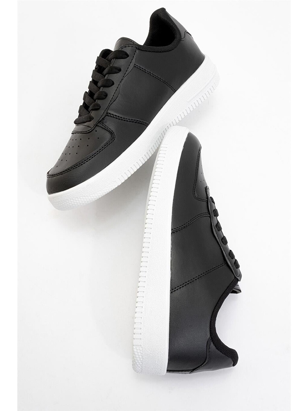 Unisex Spor Sneaker Ayakkabı Siyah-beyaz-5