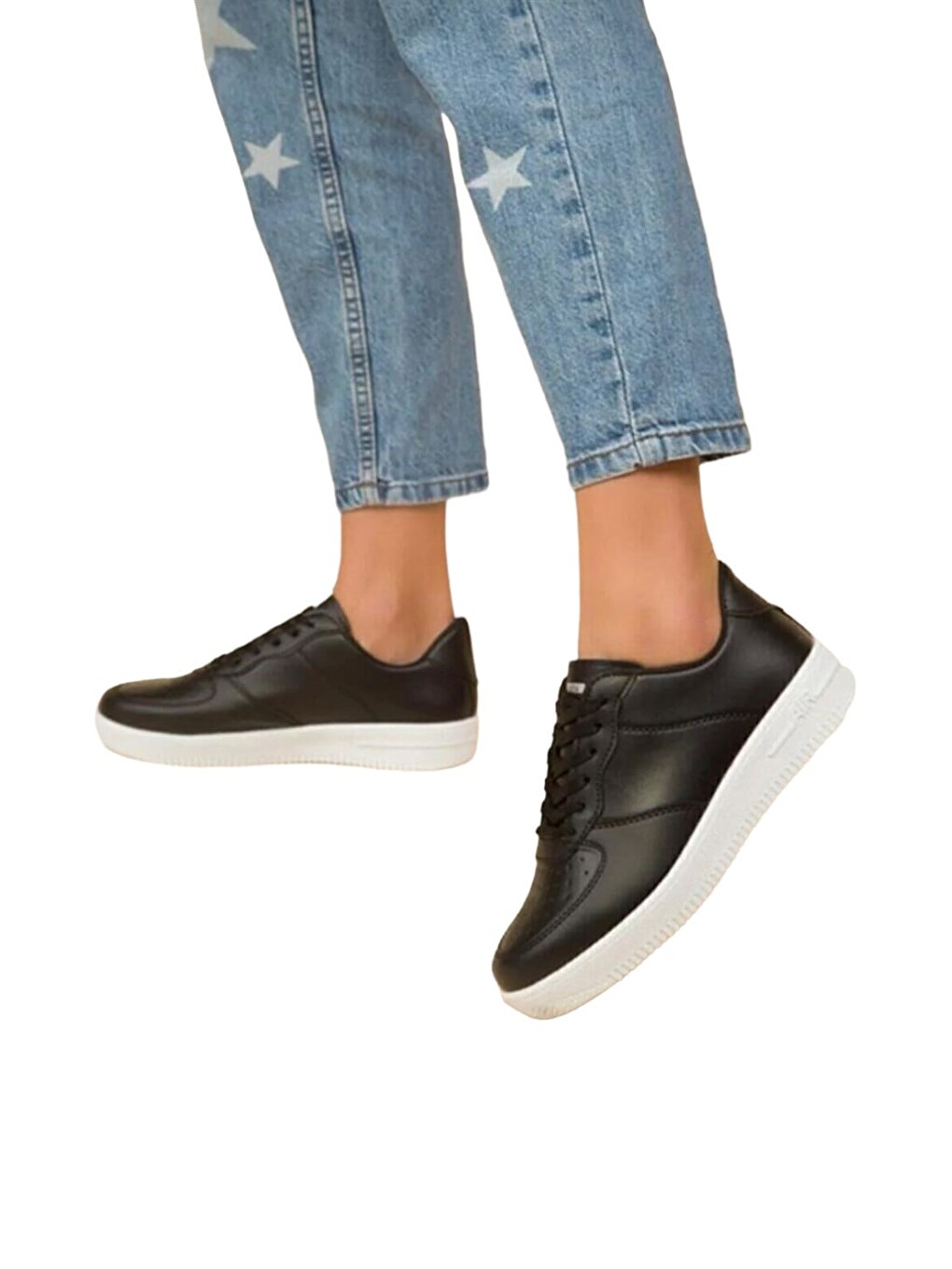 Unisex Spor Sneaker Ayakkabı Siyah-beyaz-6