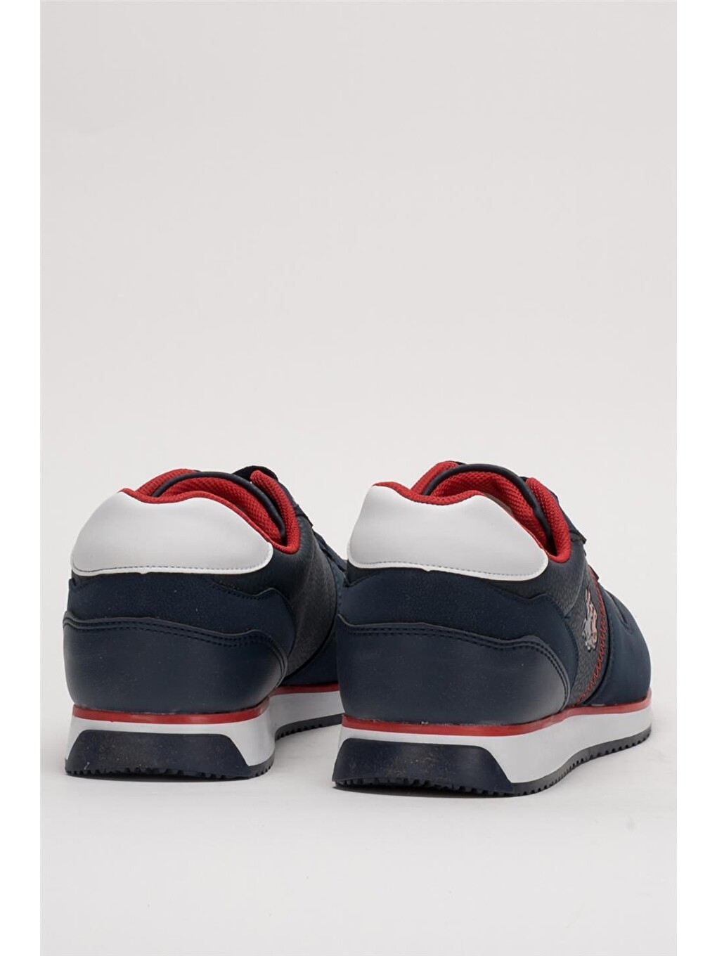 Erkek Günlük Cilt Sneaker Ayakkabı Lacivert - Beyaz-3