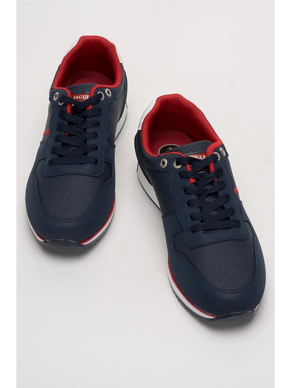 Erkek Günlük Cilt Sneaker Ayakkabı Lacivert - Beyaz-5
