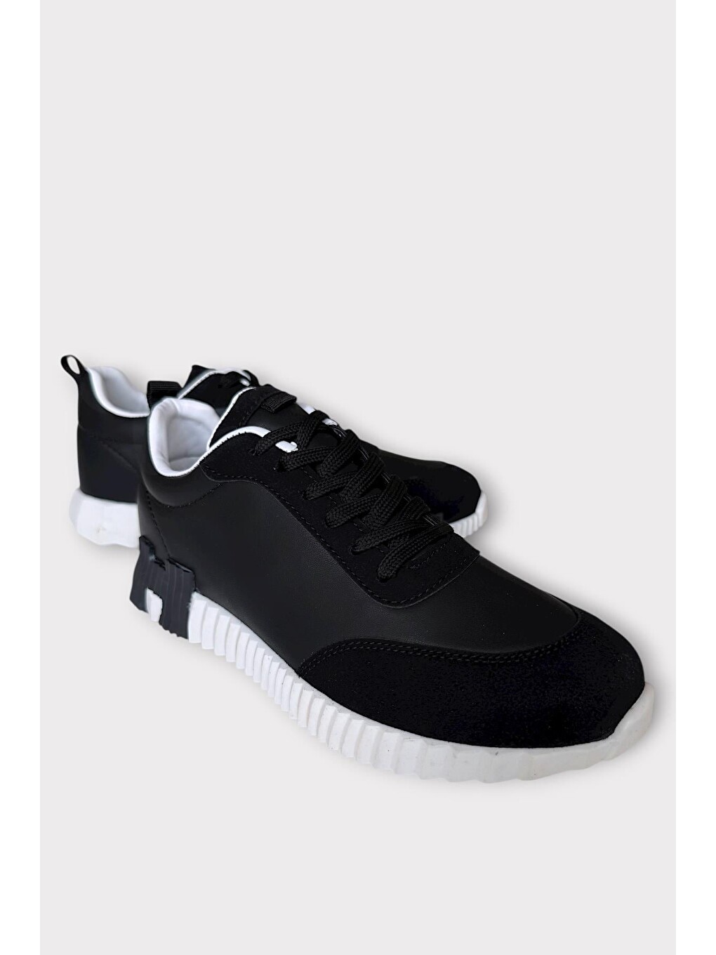 Erkek Günlük Sneaker Ayakkabı Siyah - Beyaz-1