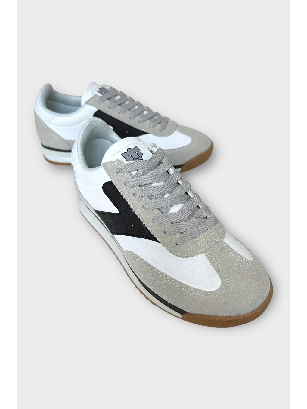 Erkek Günlük Hafif Rahat Taban Sneaker Ayakkabı Gri - Siyah-1