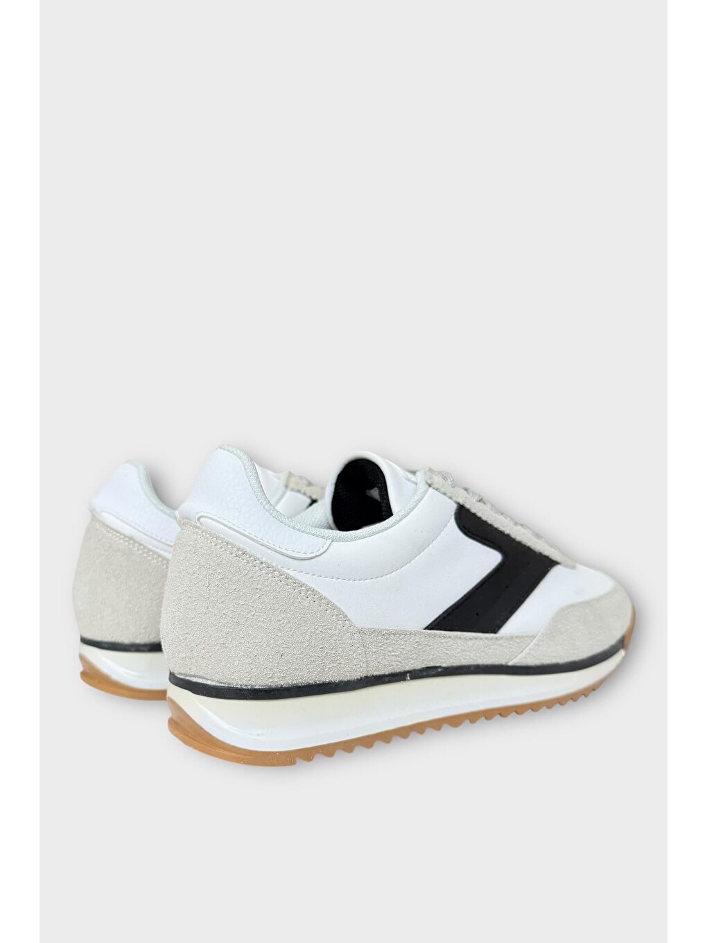 Erkek Günlük Hafif Rahat Taban Sneaker Ayakkabı Gri - Siyah-4