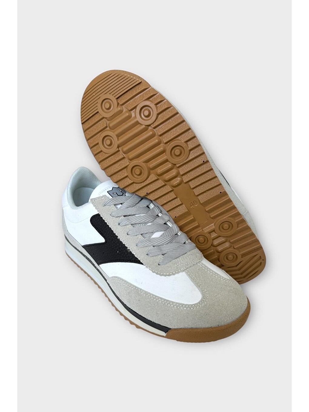 Erkek Günlük Hafif Rahat Taban Sneaker Ayakkabı Gri - Siyah-5
