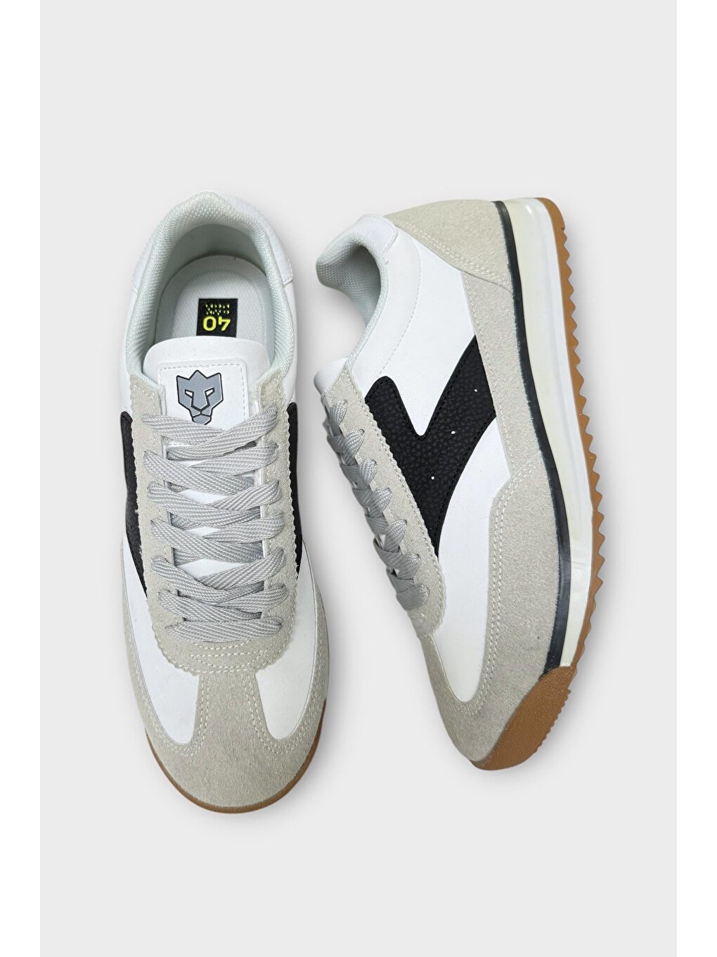 Erkek Günlük Hafif Rahat Taban Sneaker Ayakkabı Gri - Siyah-6