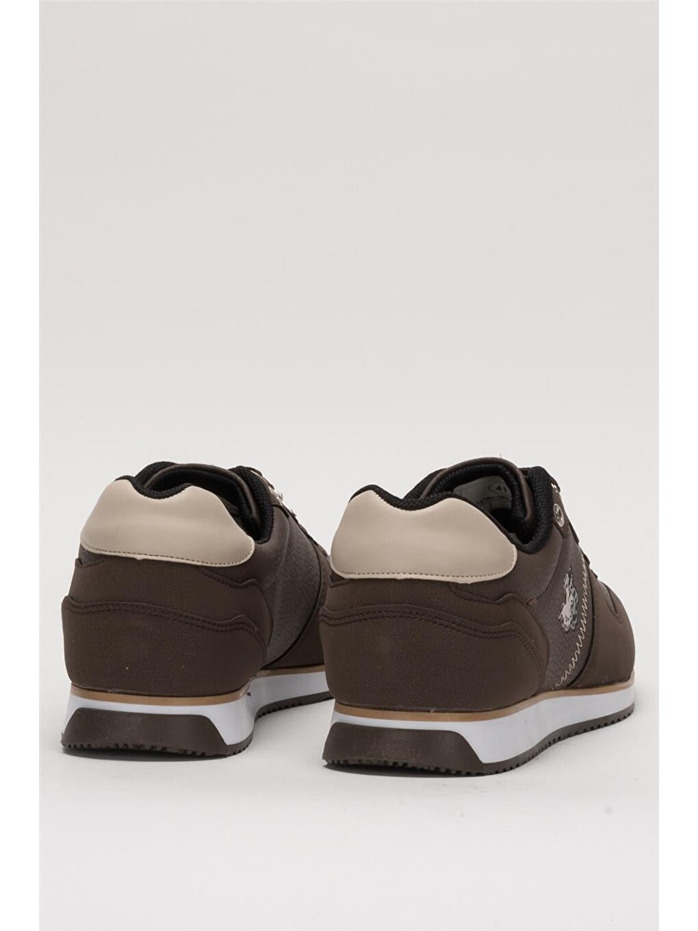 Erkek Günlük Cilt Sneaker Ayakkabı Kahverengi - Bej-3
