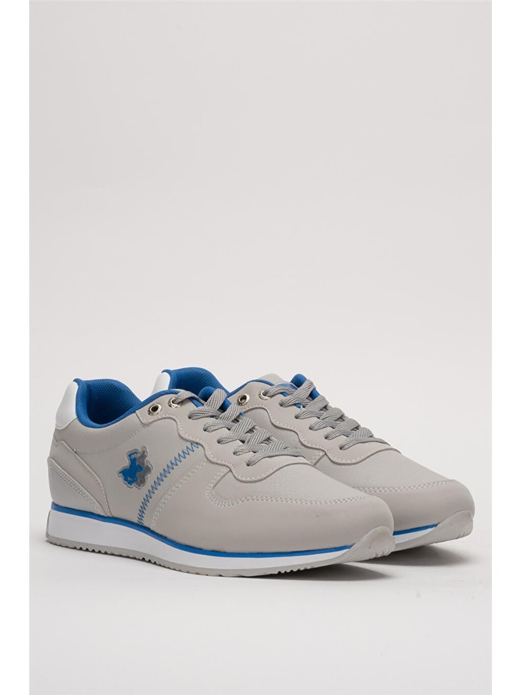 Gri Erkek Günlük Cilt Sneaker Ayakkabı Buz - Saks-2