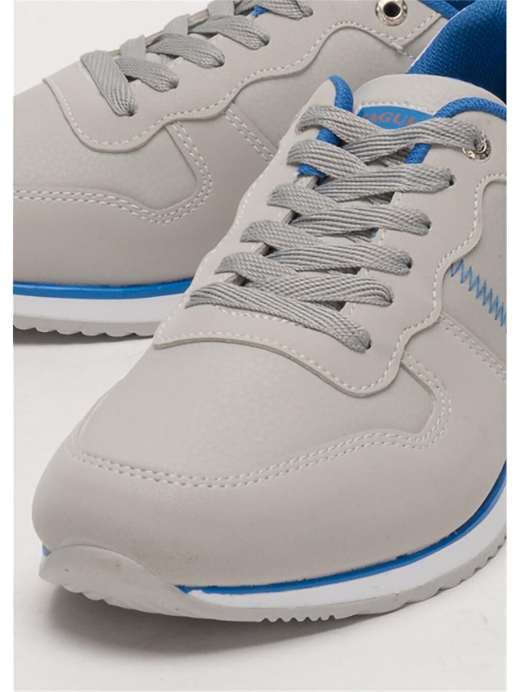 Gri Erkek Günlük Cilt Sneaker Ayakkabı Buz - Saks-4