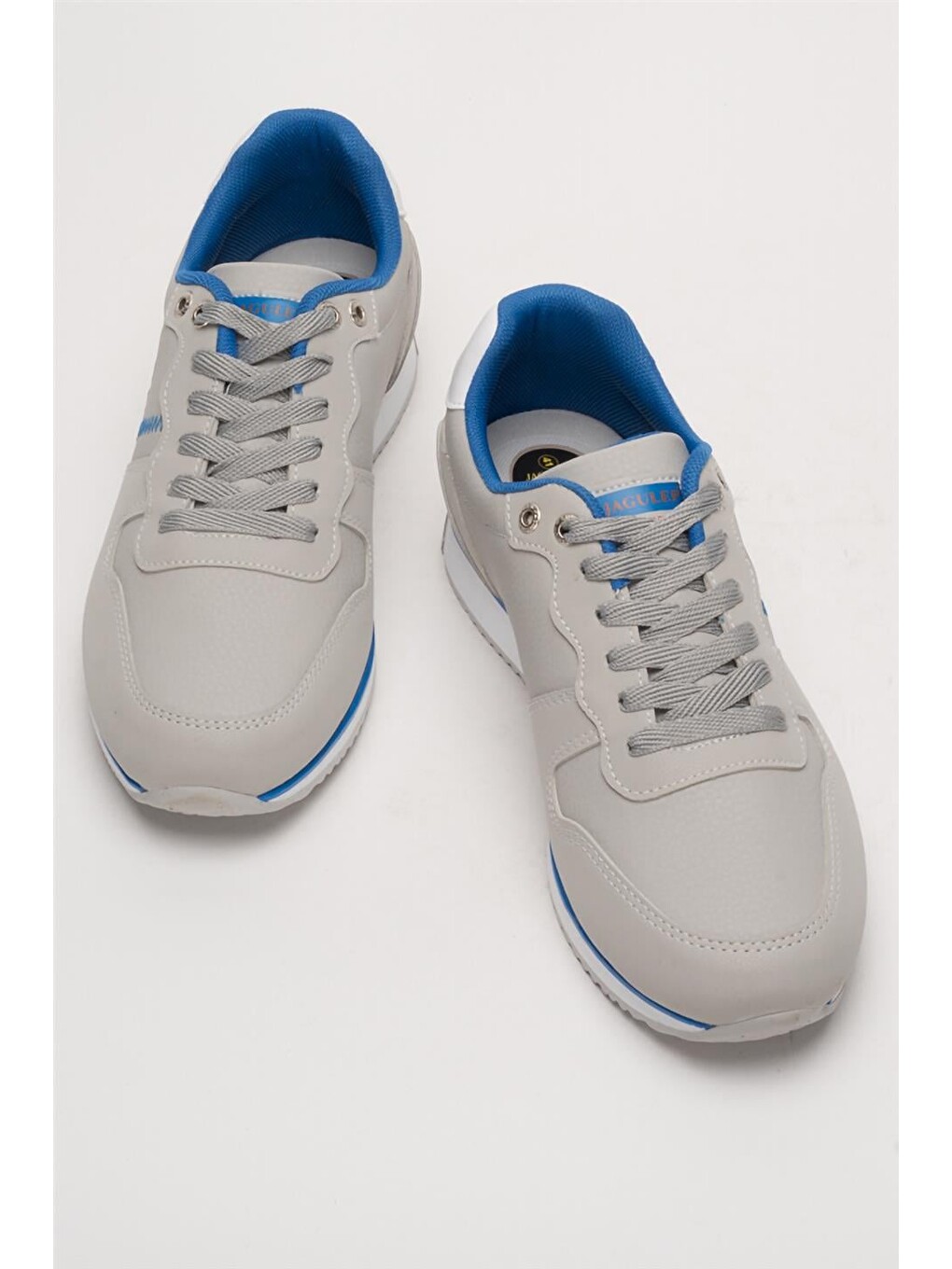 Gri Erkek Günlük Cilt Sneaker Ayakkabı Buz - Saks-5