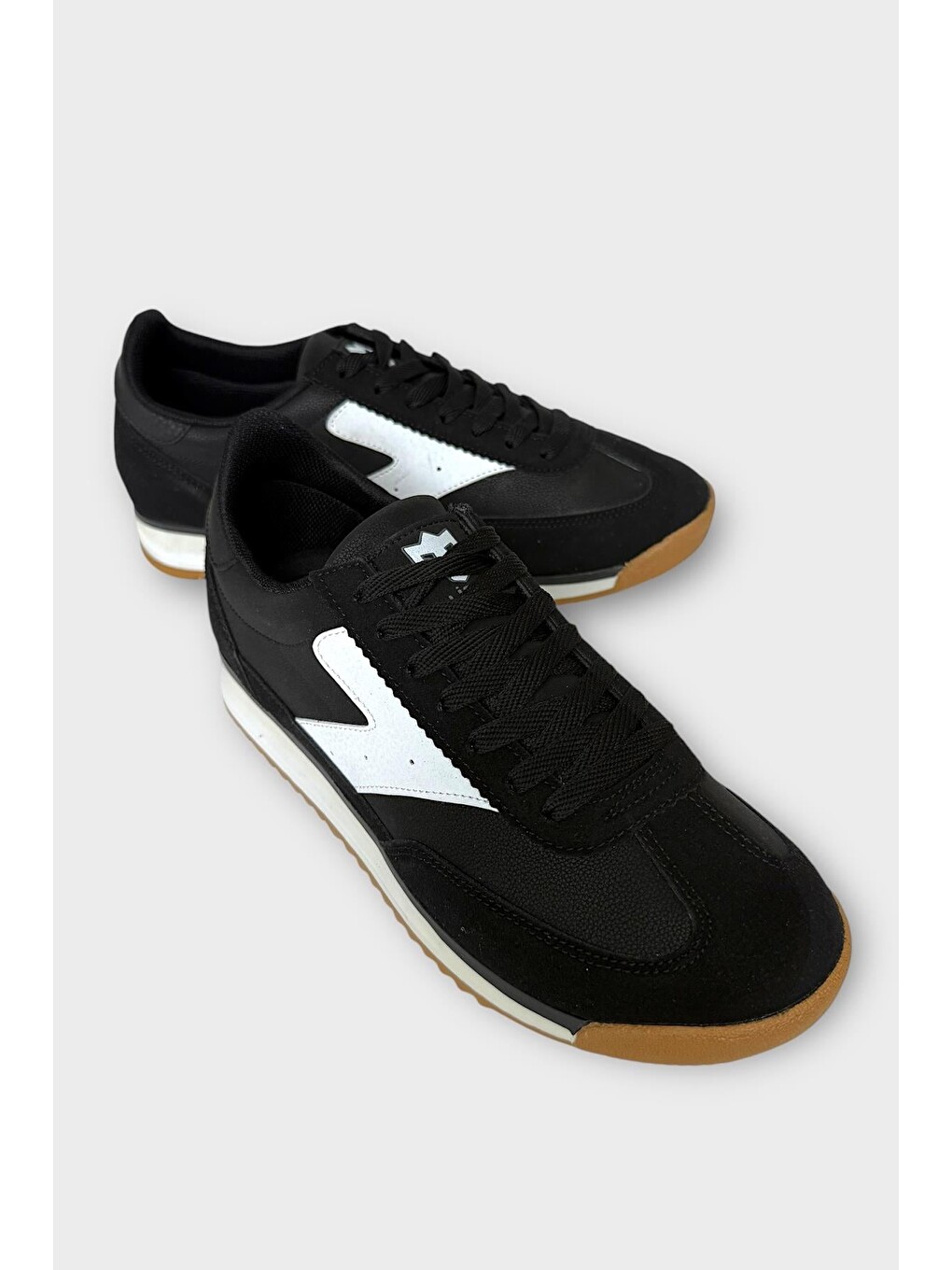 Erkek Günlük Hafif Rahat Taban Sneaker Ayakkabı Siyah - Beyaz-1