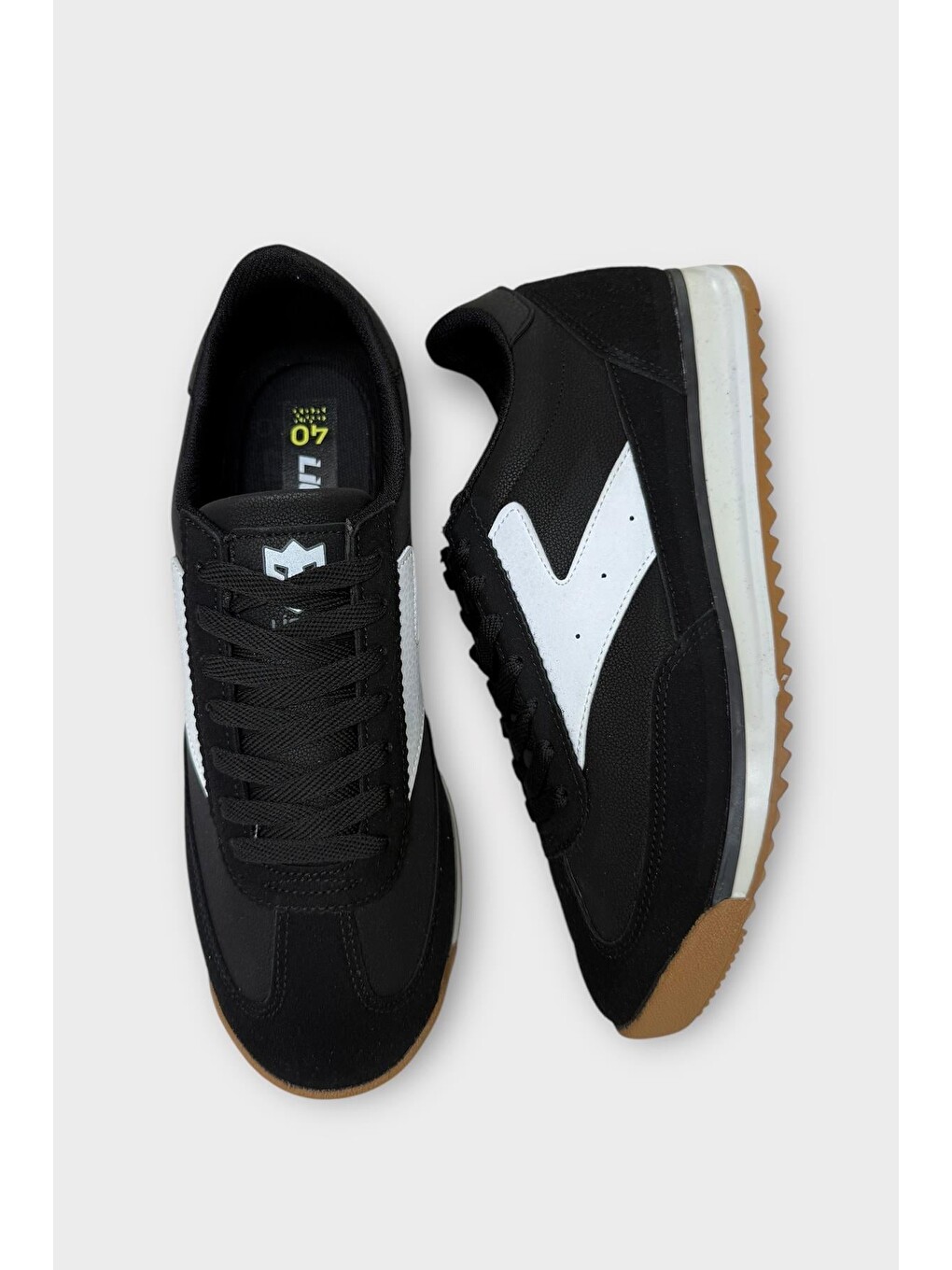Erkek Günlük Hafif Rahat Taban Sneaker Ayakkabı Siyah - Beyaz-6