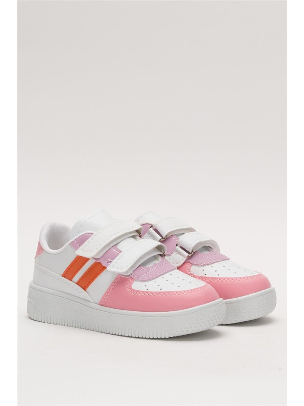 Pembe Çocuk Sneaker Spor Ayakkabı Pudra - Turuncu-2