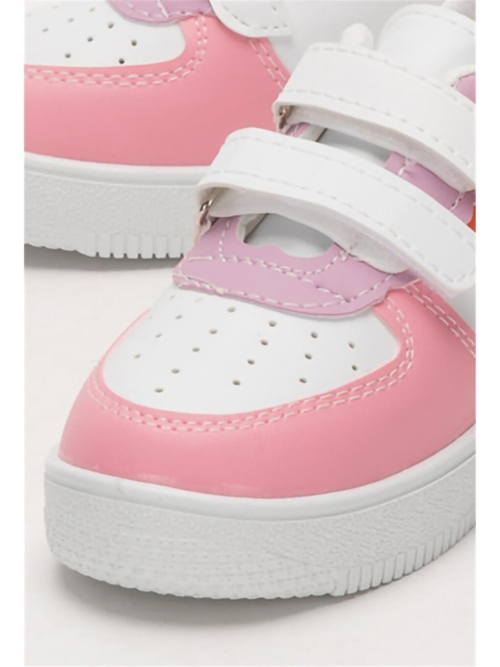 Pembe Çocuk Sneaker Spor Ayakkabı Pudra - Turuncu-4