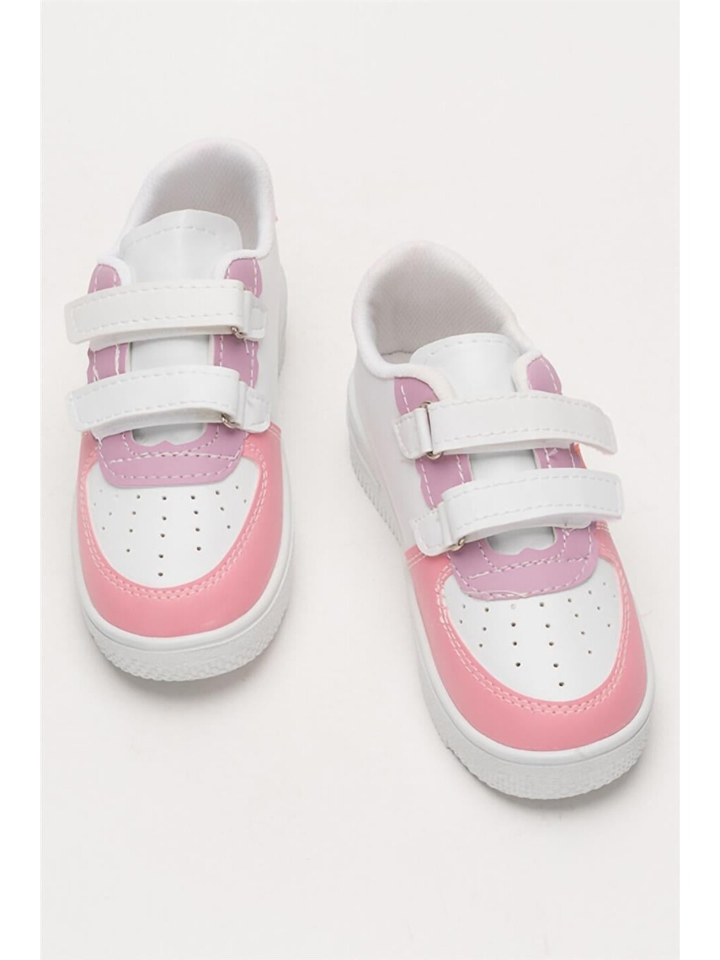 Pembe Çocuk Sneaker Spor Ayakkabı Pudra - Turuncu-5