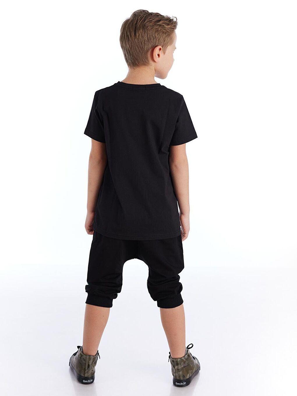 Karışık Pixel Tiger Erkek Çocuk Kapri Takım-1