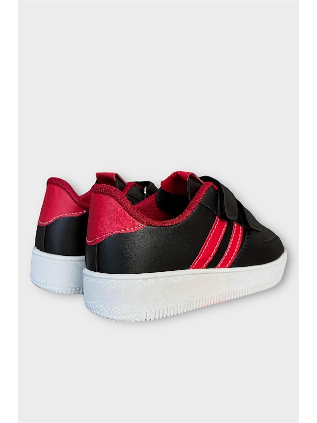 Çocuk Sneaker Spor Ayakkabı Siyah - Kirmizi-4