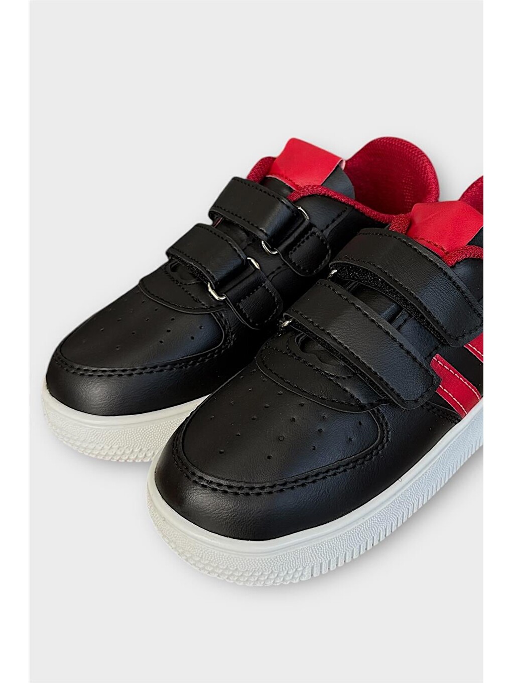 Çocuk Sneaker Spor Ayakkabı Siyah - Kirmizi-5
