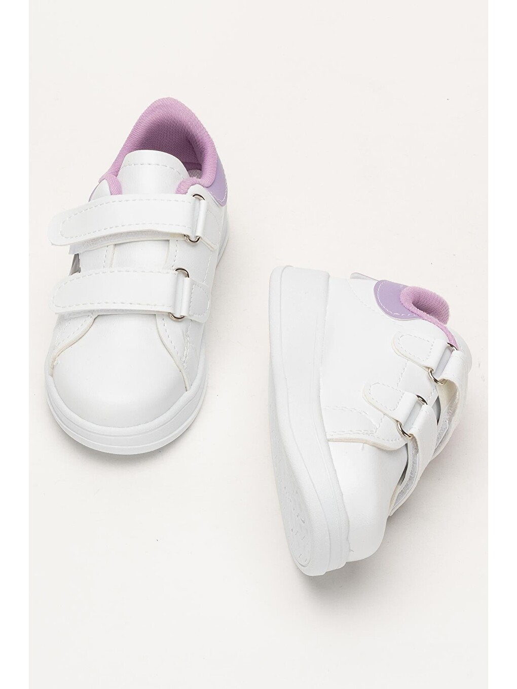 Çocuk Kuromi Baskılı Cırtlı Unisex Spor Ayakkabı Beyaz - Lila-6
