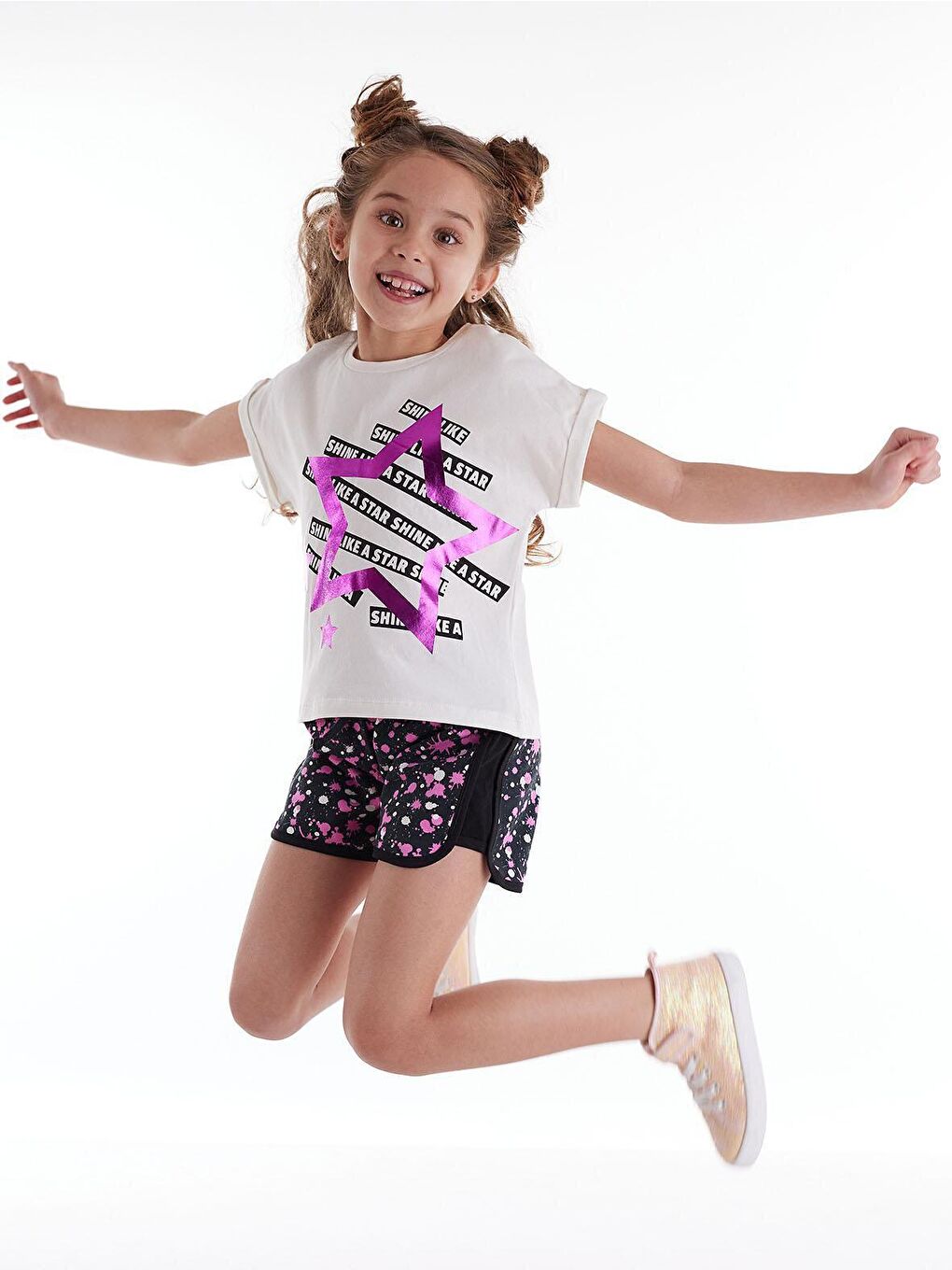 Karışık Splash Star Kız Çocuk Tişört Şort Takım