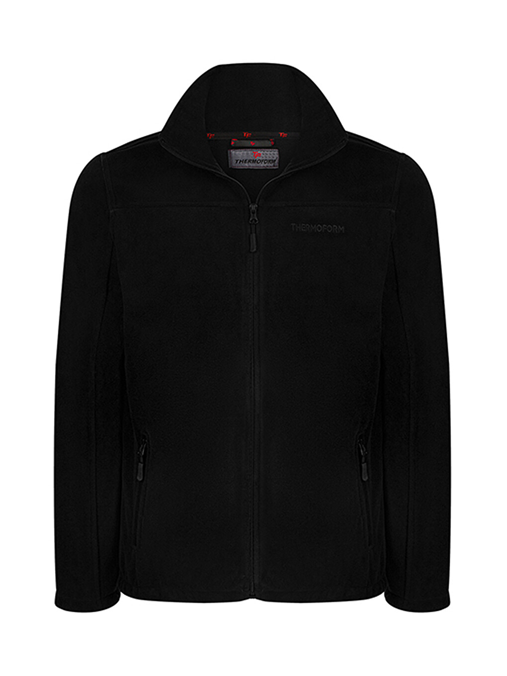 Siyah Erkek Polar Fermuarlı Sweatshirt-2