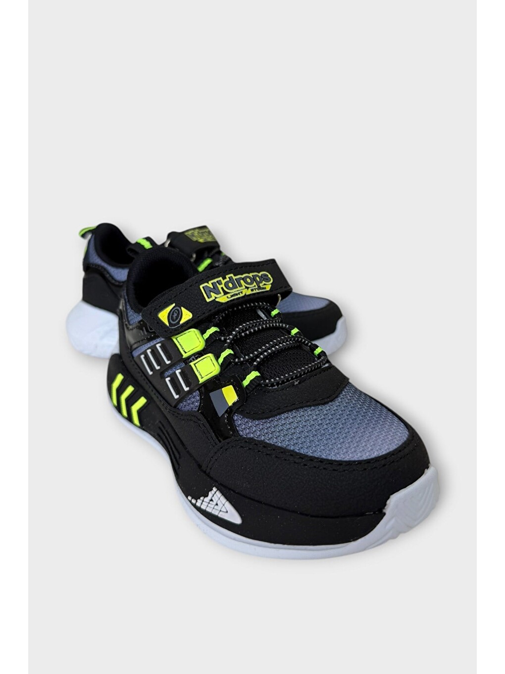Cırtlı Hafif Anatomik Taban Günlük Sneaker Çocuk Spor Ayakkabı Siyah - Sari-1