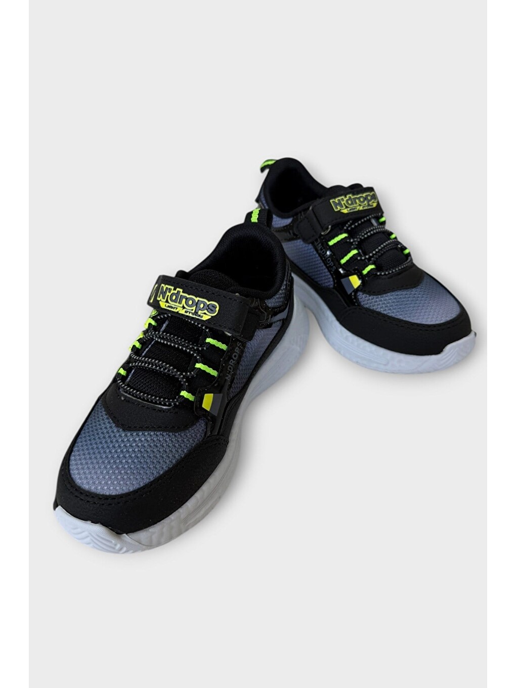 Cırtlı Hafif Anatomik Taban Günlük Sneaker Çocuk Spor Ayakkabı Siyah - Sari-2