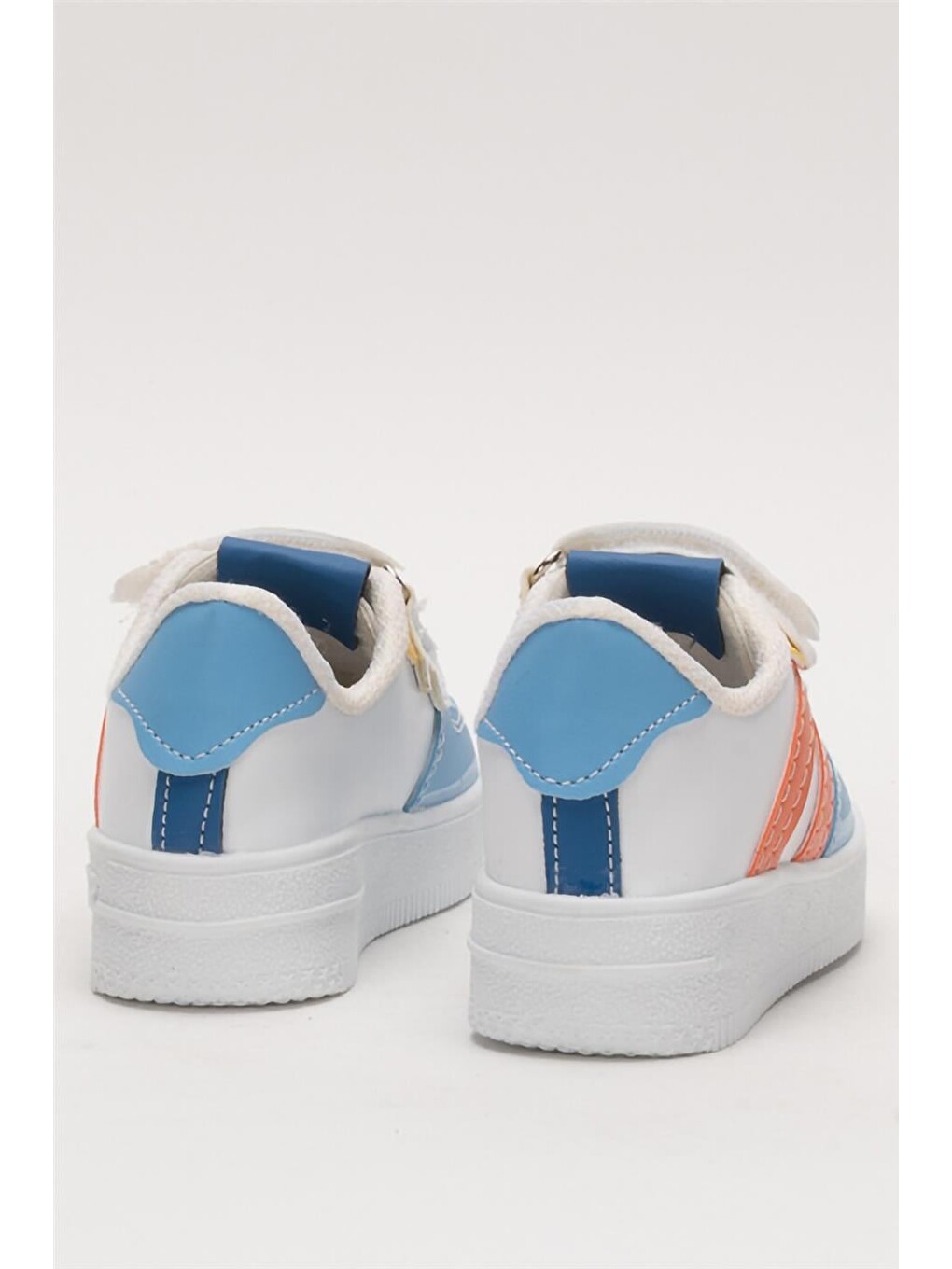 Çocuk Sneaker Spor Ayakkabı Mavi - Turuncu-3