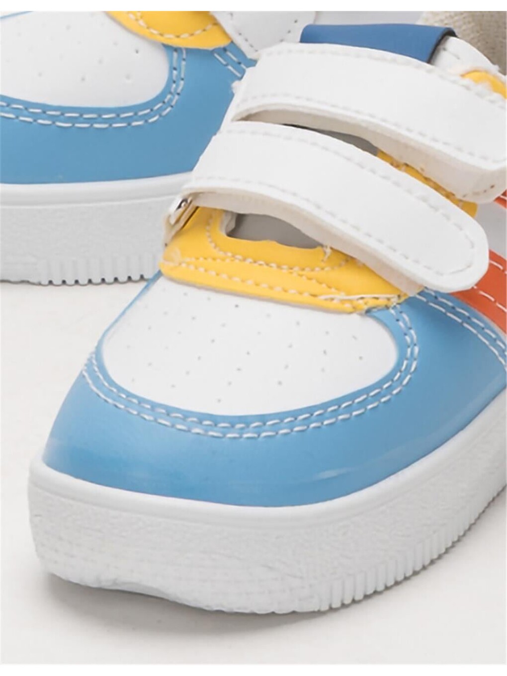 Çocuk Sneaker Spor Ayakkabı Mavi - Turuncu-4