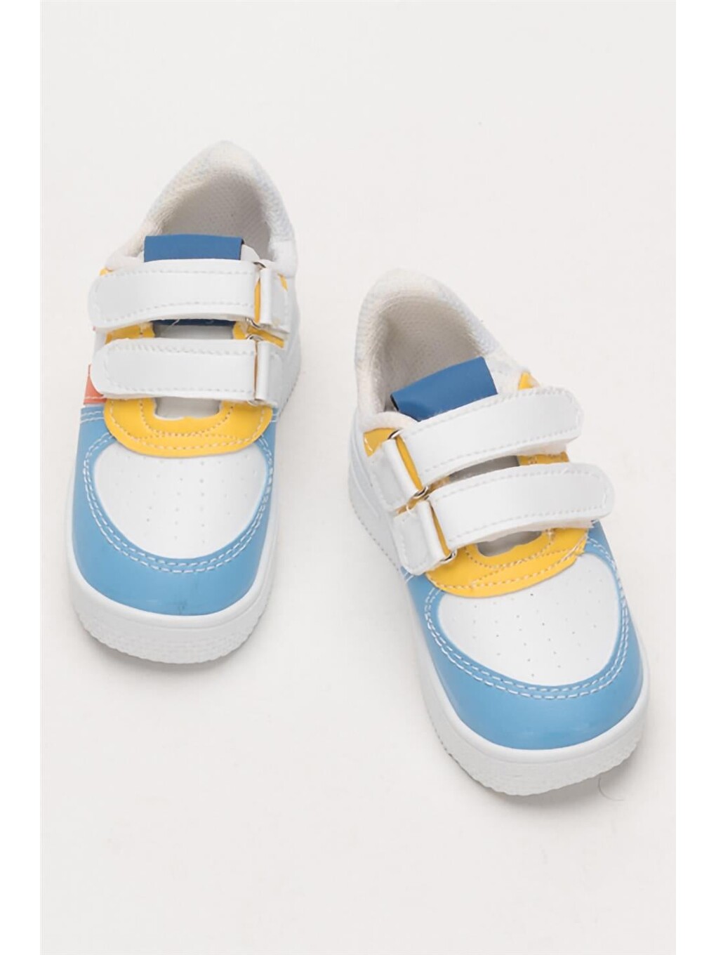 Çocuk Sneaker Spor Ayakkabı Mavi - Turuncu-5