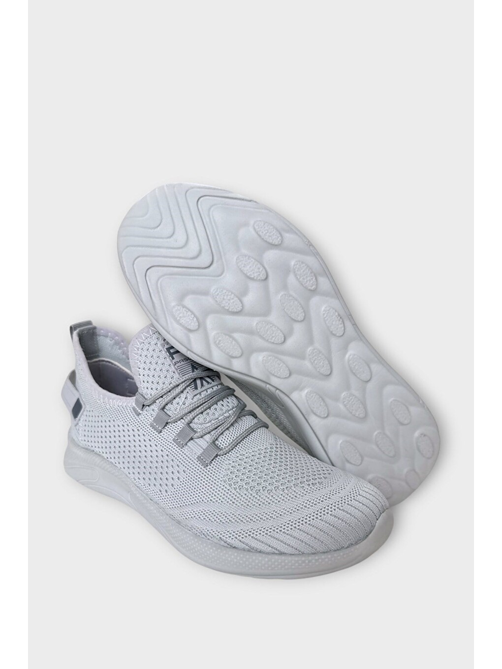 Triko Bağcıklı Unisex Spor Ayakkabı Gri-4