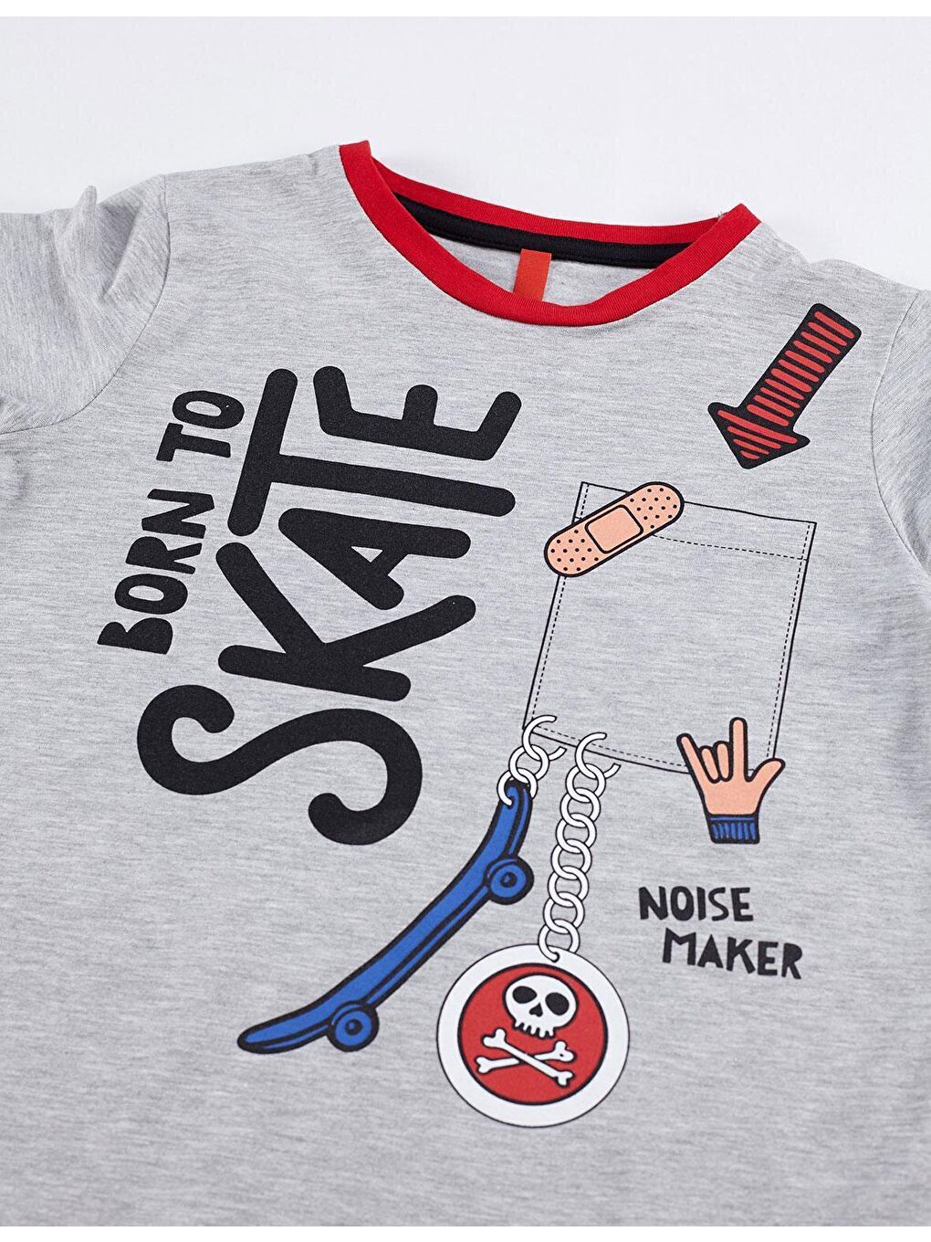 Karışık Born to Skate Erkek Çocuk Tişört Şort Takım-4