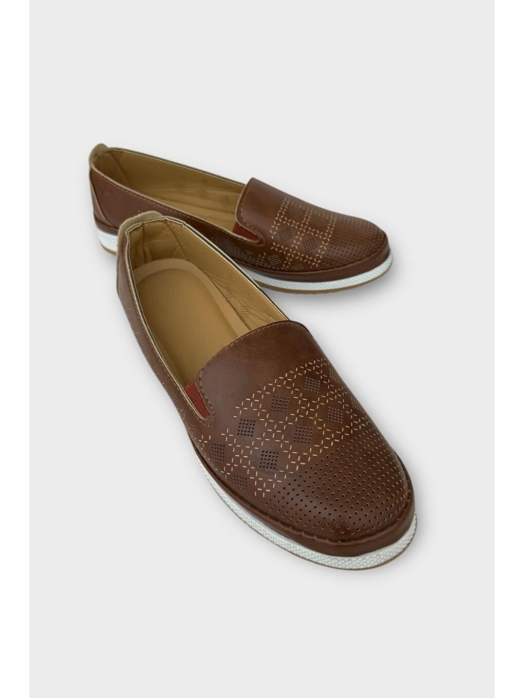 Kahverengi Kadın Ortopedik Yumuşak Comfort Casual Ayakkabı Taba-1