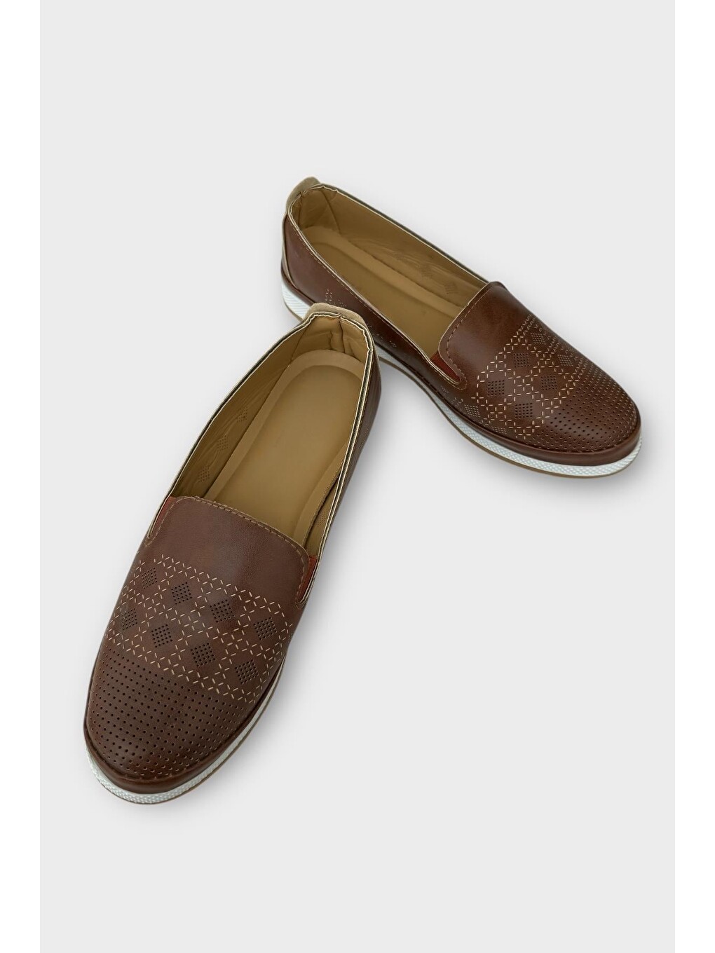 Kahverengi Kadın Ortopedik Yumuşak Comfort Casual Ayakkabı Taba-2