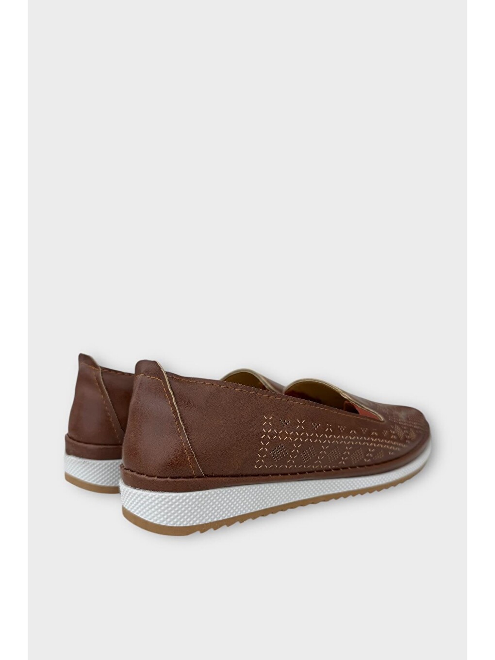 Kahverengi Kadın Ortopedik Yumuşak Comfort Casual Ayakkabı Taba-4
