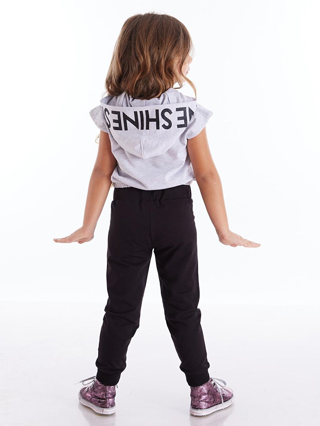 Karışık Love Shine Kız Kolsuz Eşofman Altı Takım-1