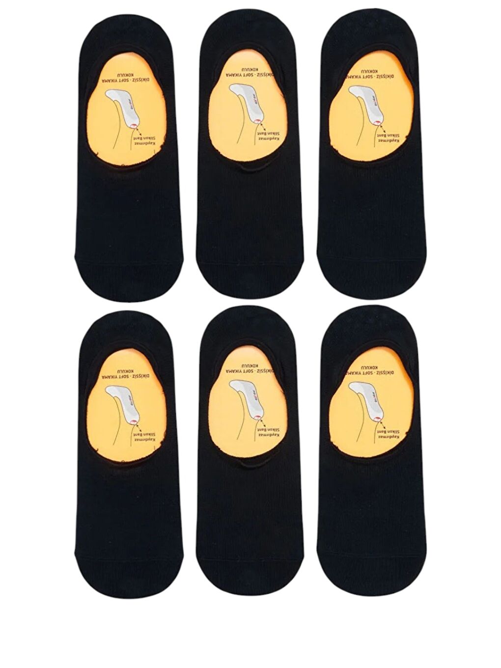 Siyah Modal 6'lı Kadın Babet Çorap