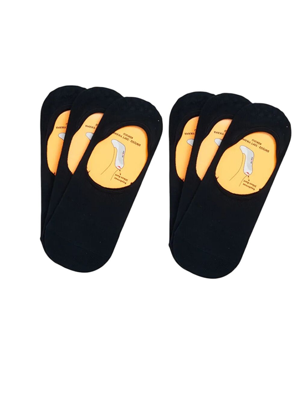 Siyah Modal 6'lı Kadın Babet Çorap-1