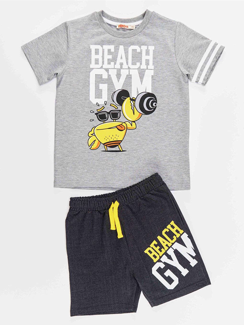 Denokids Karışık Beach Gym Erkek Çocuk T-shirt Şort Takım - 2