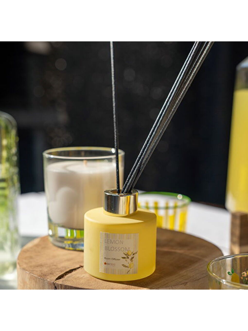 Deco Lime Cello Çubuklu Oda Kokusu - Sarı - 100 ml